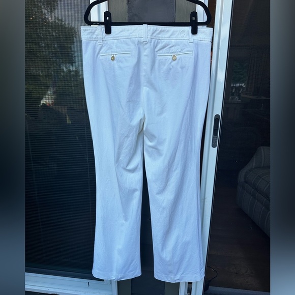 Lilly Pulitzer Women's Wide Leg White Pants Size 14 - Picture 4 of 5